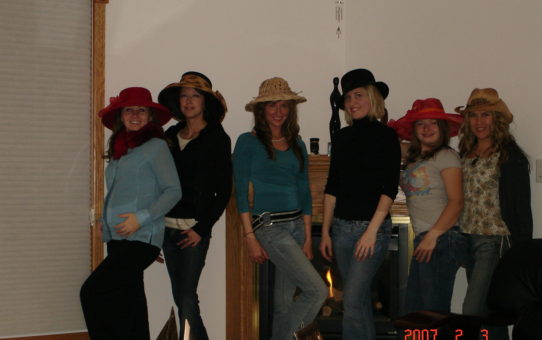 Natalia Vincent and Friends posing with Hats